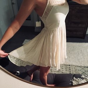 Cream lace and cotton, NWT, sundress 👒👗☀️